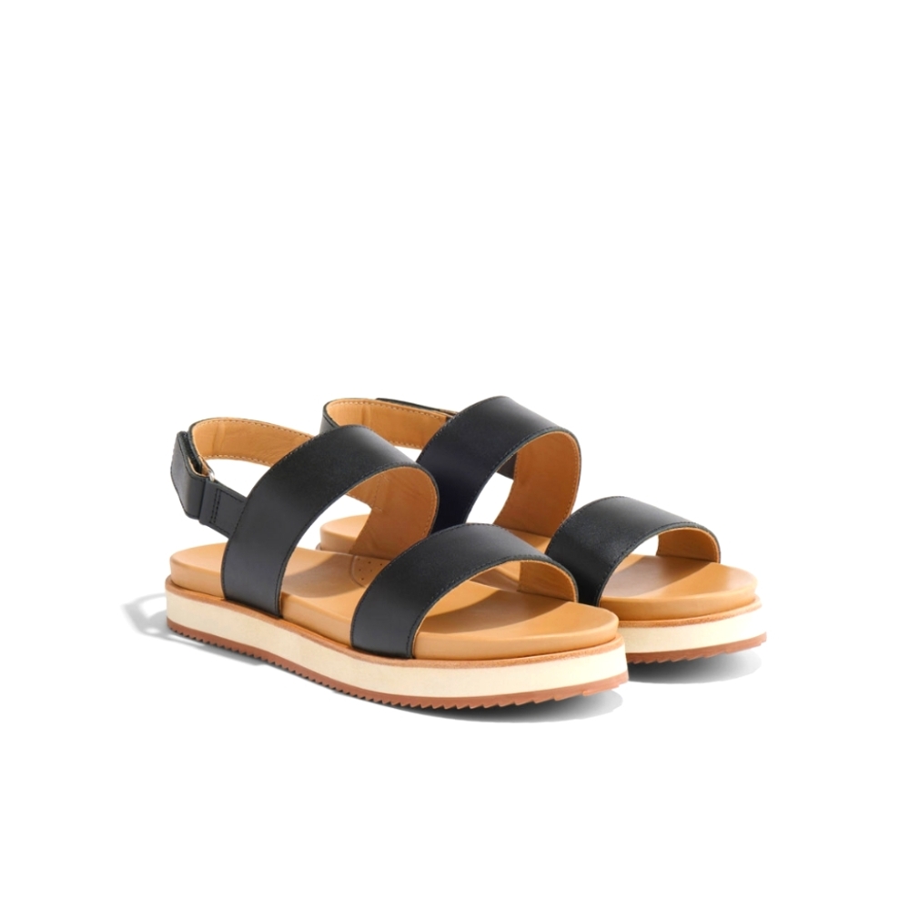 NIB Nisolo Women's Go-To Flatform Sandal 2.0, Black, Size 8